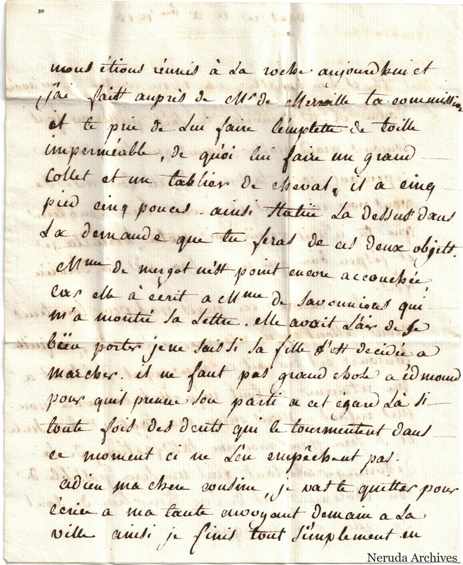 NRA-L-000679 image 3 showing a French personal letter across several folded sides, text side 2.