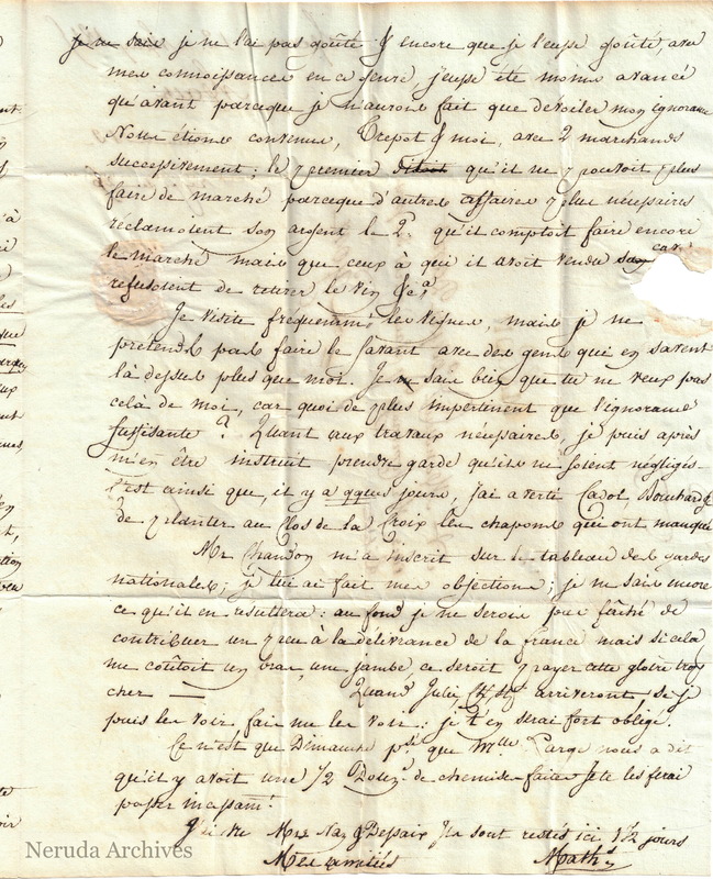 NRA-L-000032 image 4 showing page 3, signature, address panel and exterior docket of Agath's letter.