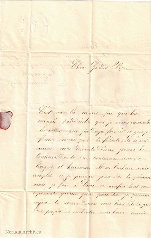 NRA-L-000019 image 2 showing the main text page of Caroline Malye's New Year letter from Algiers, dated 31 December 1858.