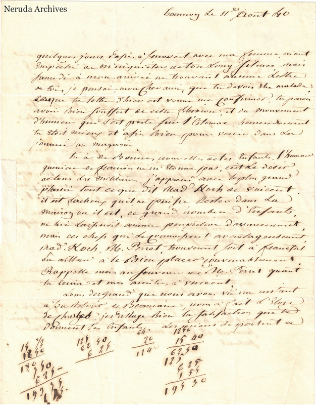 NRA-L-000596 image 2 showing a handwritten French letter page with manuscript dateline and text, visible fold lines and complete physical paper edges.