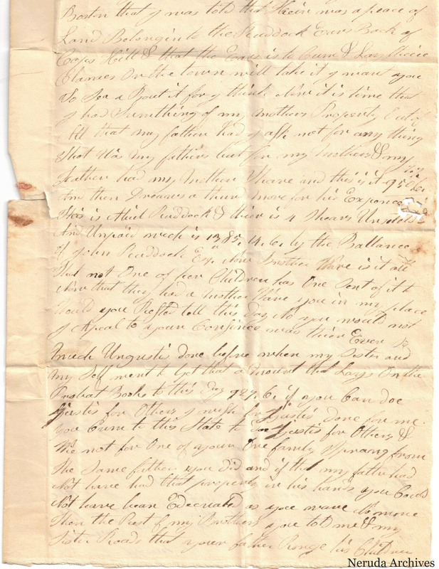 NRA-L-000029 image 3 showing the lower overlapping capture of page 1, including references to the Ruddock heirs and probate accounts.