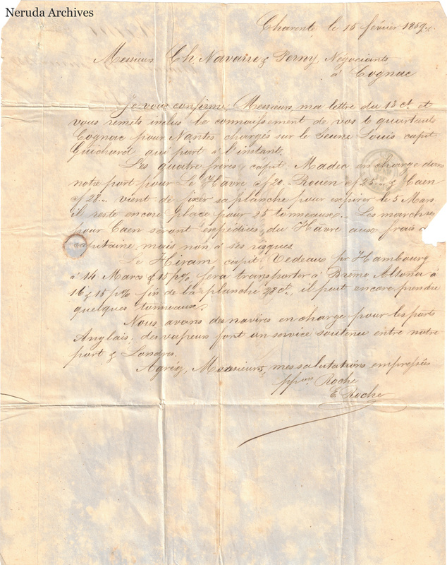 NRA-L-000465 image 2 showing handwritten commercial letter text, page 1, with the conclusion and signature.