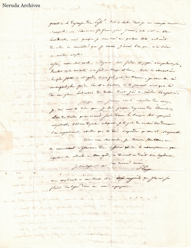 NRA-L-000494 image 3 showing a handwritten French letter page with dense manuscript text and visible fold lines.
