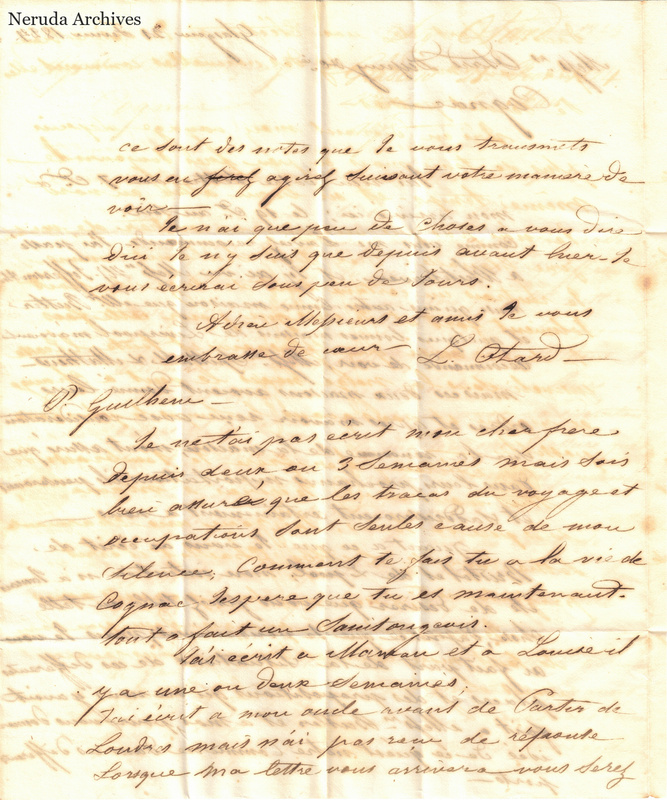 NRA-L-000442 image 3 showing page 2 of the French commercial letter on cream paper.