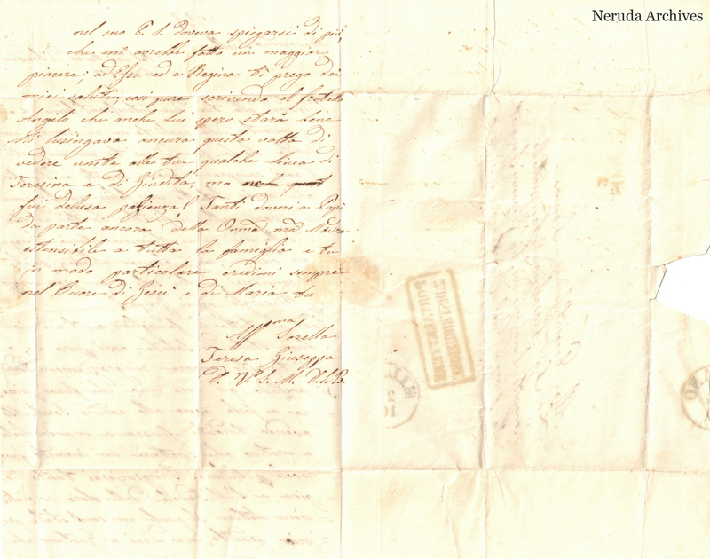 NRA-L-000649 image 2 showing Italian handwriting on a folded manuscript sheet and its surviving physical condition.