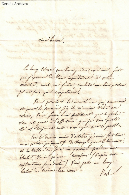 NRA-L-000072 image 2 showing the opening page of a French personal letter.
