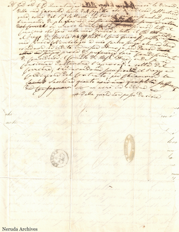 NRA-L-000742 image 4 showing an original-ink reply draft with deletions, additions, a price quotation and a two-month accommodation.
