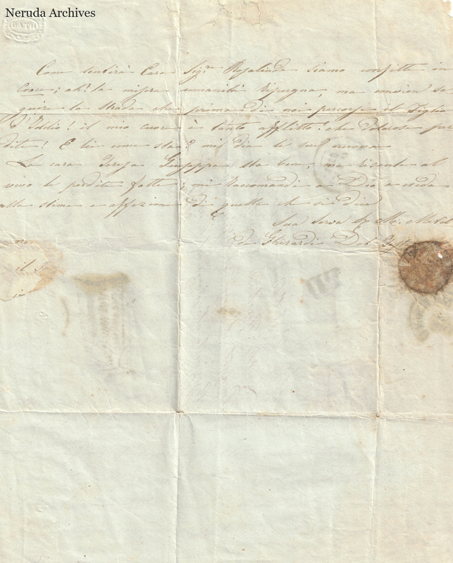 NRA-L-000641 image 4 showing Italian handwriting on a folded manuscript sheet and its surviving physical condition.