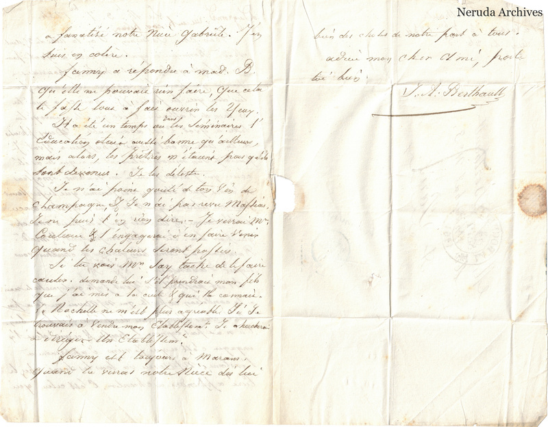 NRA-L-000464 image 3 showing handwritten personal letter text, page 2, mentioning Champagne wine, employment and the possible sale of an establishment, with conclusion and signature.