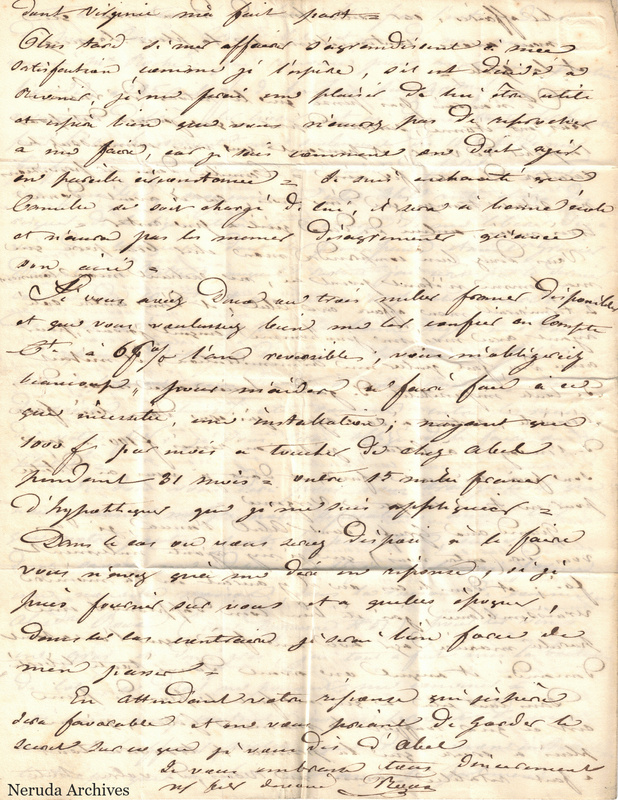NRA-L-000588 image 8 showing the final page and signature of the enclosed letter, including financial figures and closing family messages.