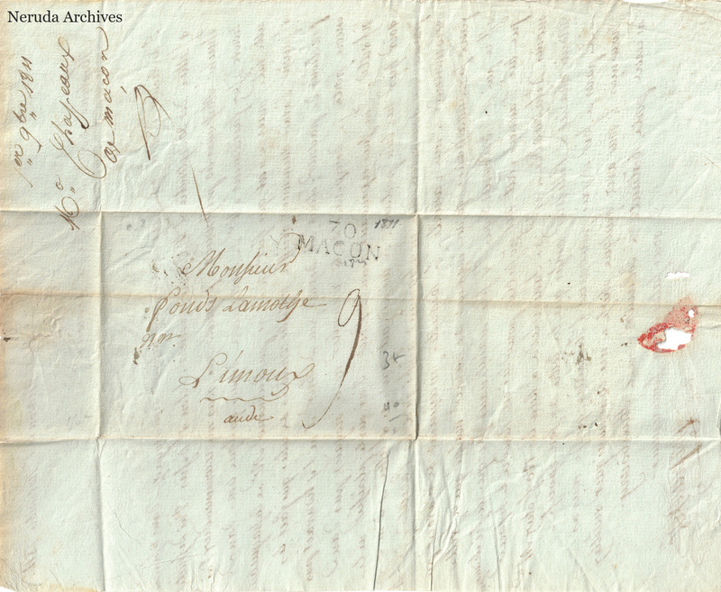 NRA-L-000063 image 1 showing a folded address panel with a red seal remnant and later docketing.