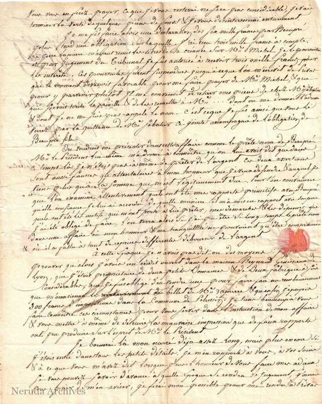 NRA-L-000021 image 4 showing the final page, closing and signature Poncet.