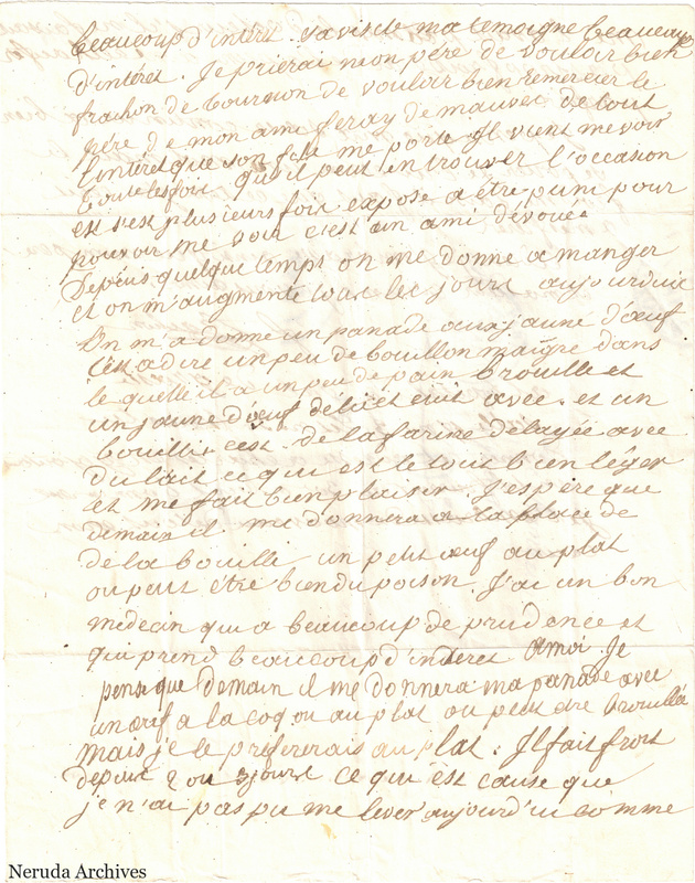 NRA-L-000607 image 3 showing a handwritten French letter page with manuscript dateline and text, visible fold lines and complete physical paper edges.