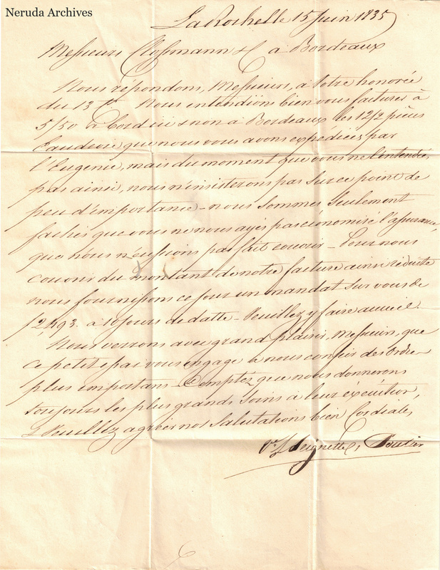NRA-L-000469 image 2 showing handwritten commercial letter text, page 1, with the conclusion and signature.