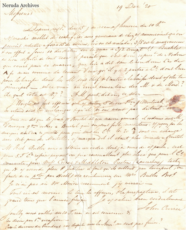 NRA-L-000440 image 2 showing page 1 of the French commercial letter on cream paper, including the closing and signature.