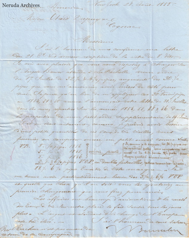 NRA-L-000454 image 2 showing handwritten commercial letter text, page 1, with the conclusion and signature.