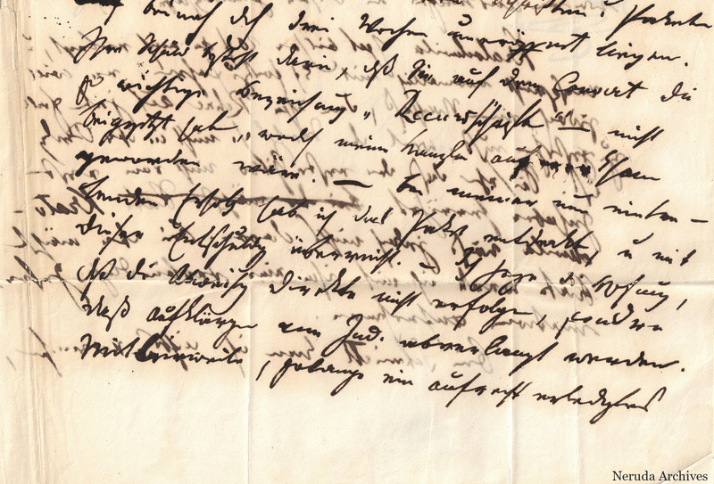 NRA-L-000149 image 4 showing the lower overlapping capture of the same German manuscript letter side, including its concluding lines, folds and worn lower edge.