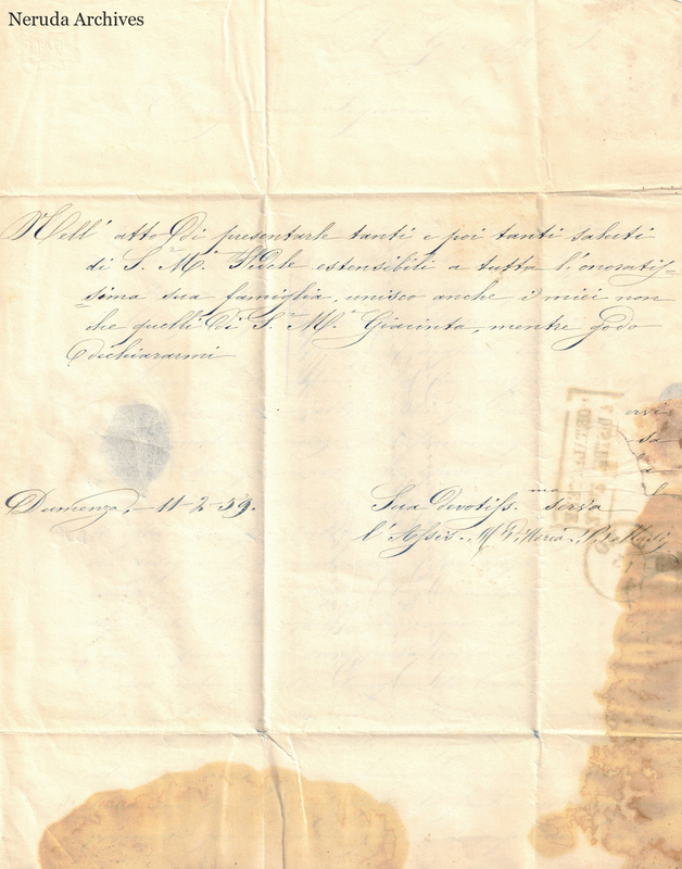 NRA-L-000640 image 4 showing Italian handwriting on manuscript page 3, folded paper, and its complete surviving edges and physical condition.