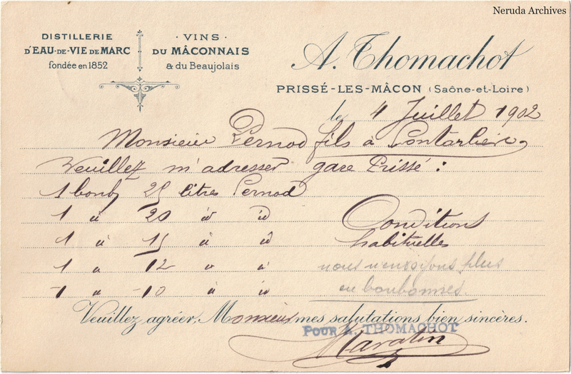 NRA-L-000386 image 2 showing the complete handwritten or printed postcard message, with contemporary annotations and the sender's signature or business mark.