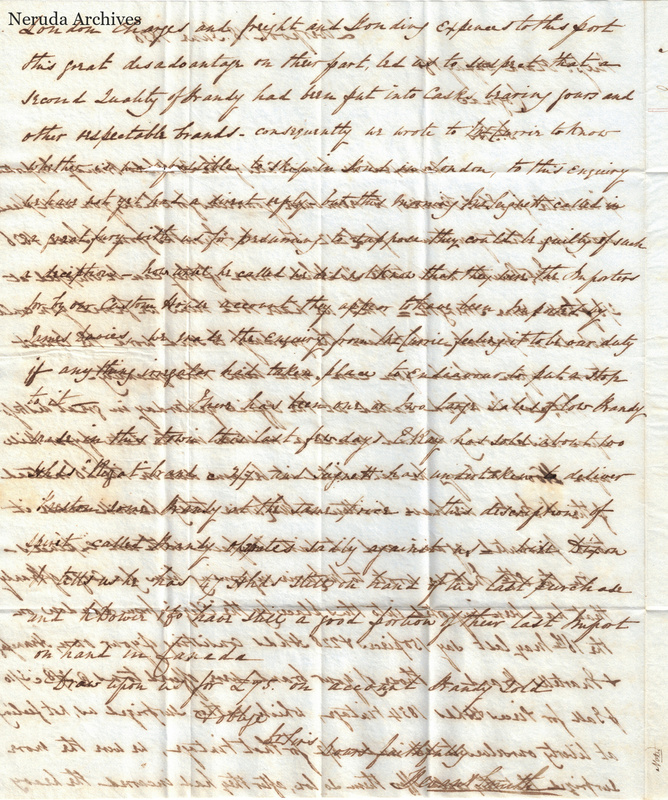 NRA-L-000436 image 3 showing page 2 of the English commercial letter on blue paper.