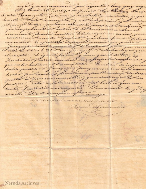 NRA-L-000003 image 4 showing the final page and signature of Ramón de Guardamino's letter.