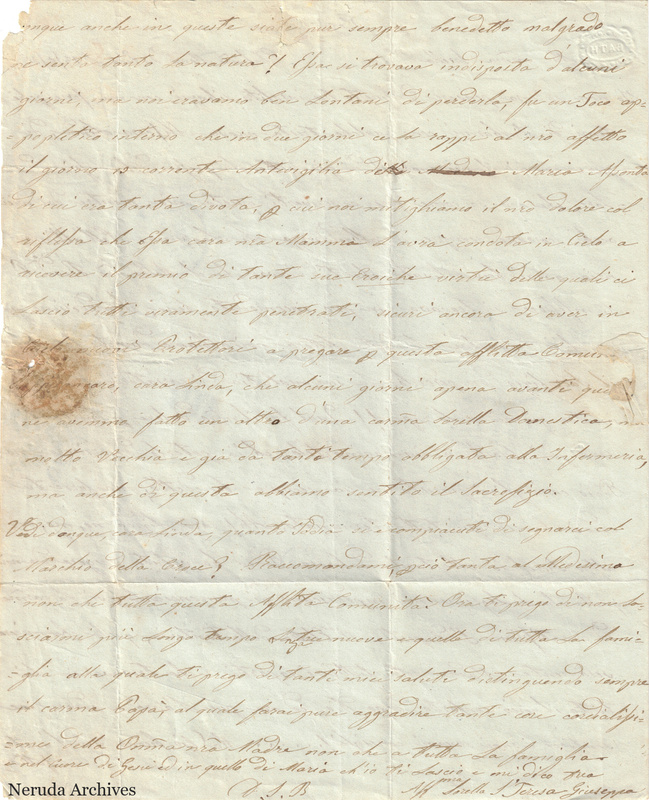 NRA-L-000641 image 3 showing Italian handwriting on a folded manuscript sheet and its surviving physical condition.