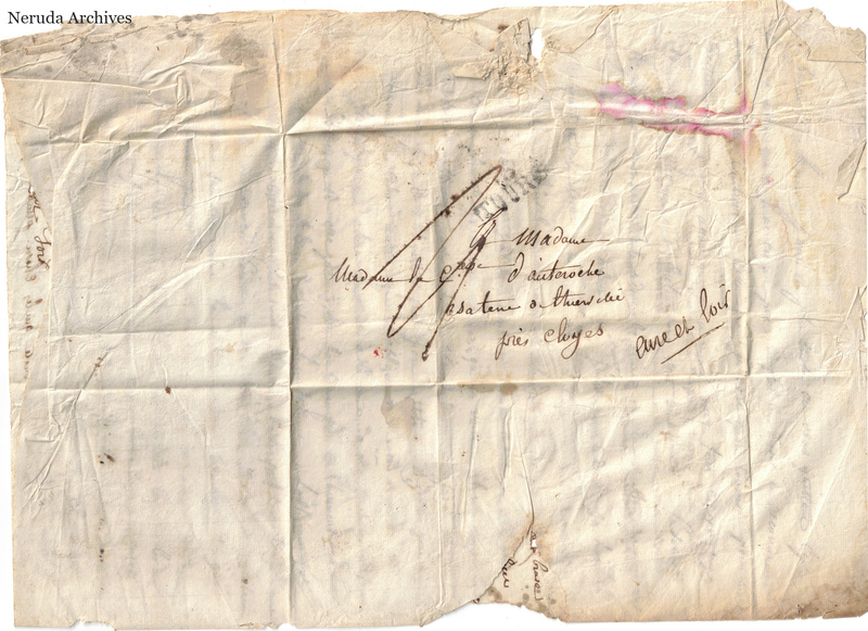 NRA-L-000665 image 1 showing the manuscript address panel, postal marks and related docketing.