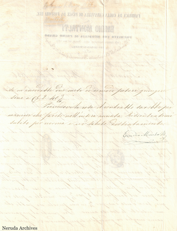 NRA-L-000742 image 3 showing letter text - page2 and signature belonging to Emidio Montalti, dated 1856-03-06 in Bologna.