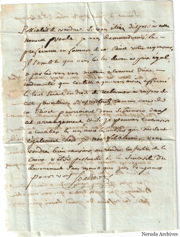 NRA-L-000668 image 3 showing the continuation and signed closing of the letter on a folded sheet.