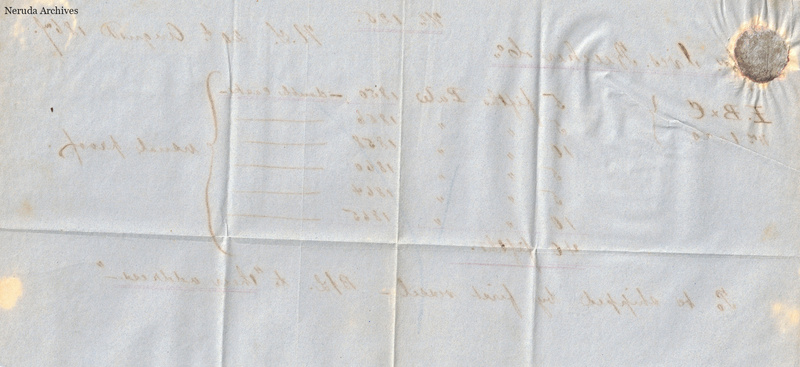 NRA-L-000474 image 5 showing the reverse of the enclosed specifications sheet with visible ink transfer and physical evidence.