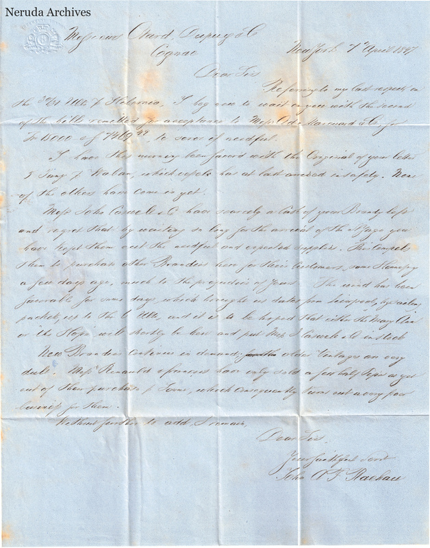 NRA-L-000472 image 2 showing handwritten commercial letter text, page 1, with the conclusion and signature.