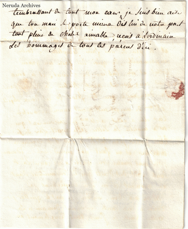 NRA-L-000679 image 4 showing a French personal letter across several folded sides, text side 3.