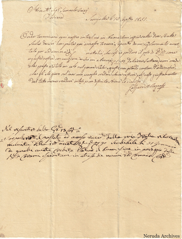 NRA-L-000683 image 2 showing main handwritten letter with the recipient’s darker draft reply below.