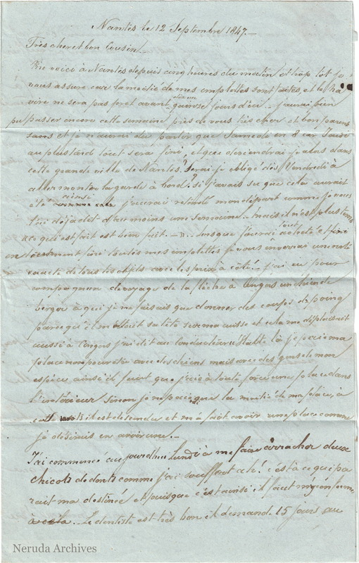 NRA-L-000017 image 3 showing the second page and signature of E. Delavialle's 1847 letter.