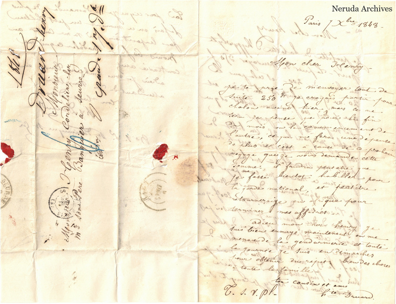 NRA-L-000662 image 1 showing a handwritten continuation surrounding the address panel and postal evidence.