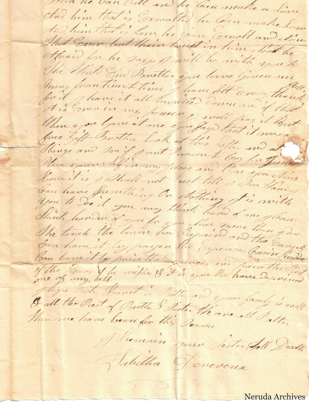 NRA-L-000029 image 7 showing the lower section of page 3 and the signature of Tabitha Devereux.