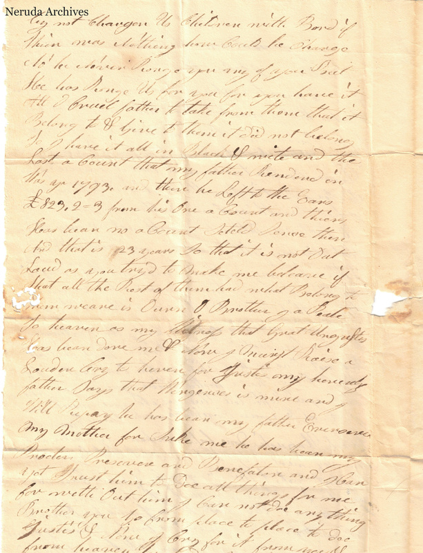 NRA-L-000029 image 4 showing the upper section of page 2 of Tabitha Devereux's appeal concerning family property and justice.