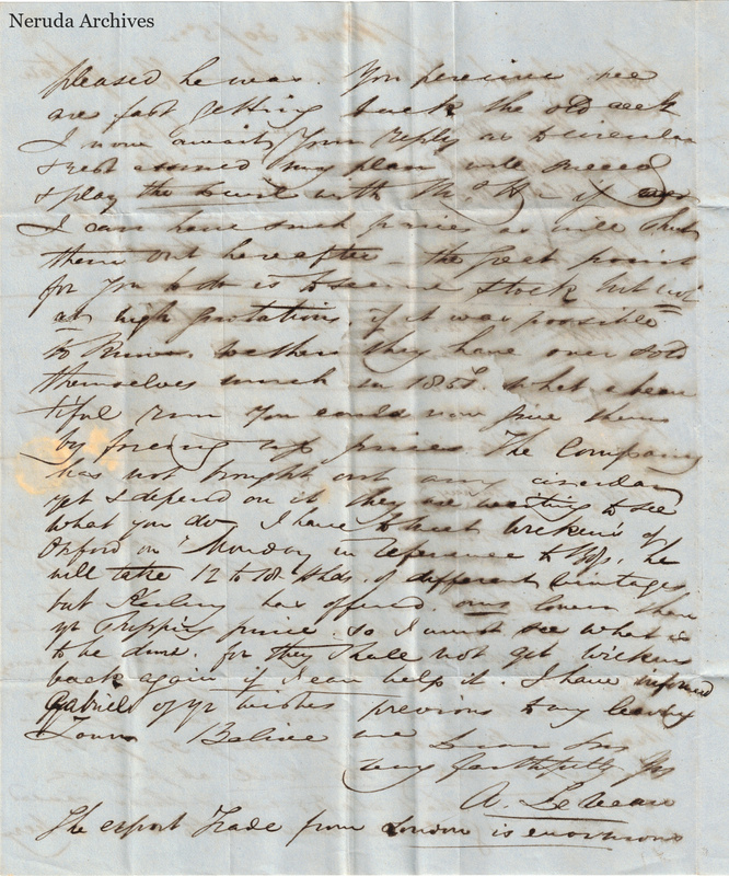 NRA-L-000417 image 3 showing the continuation and closing signature of a handwritten English commercial letter.