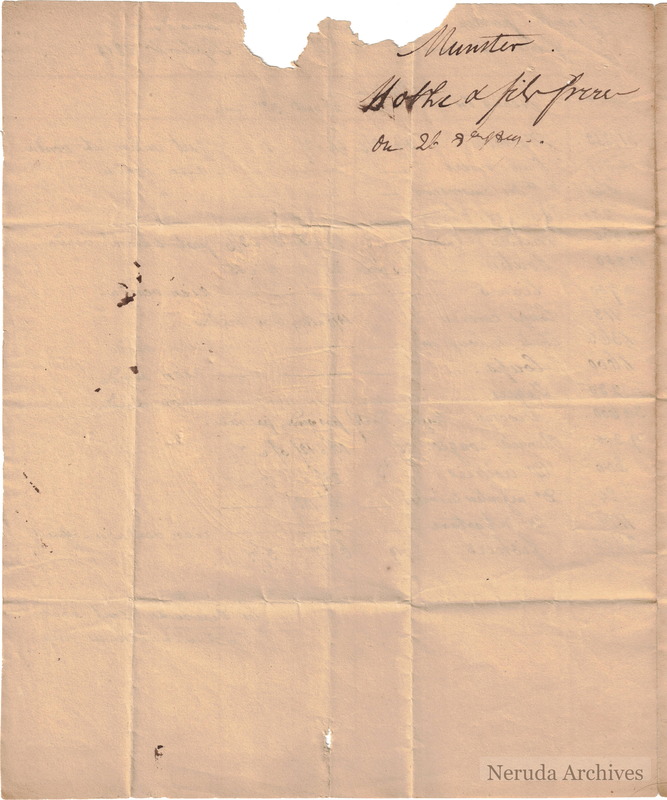 NRA-L-000026 image 4 showing the recipient's docketing note identifying Münster, Hötte and Sons, and 26 October 1819.