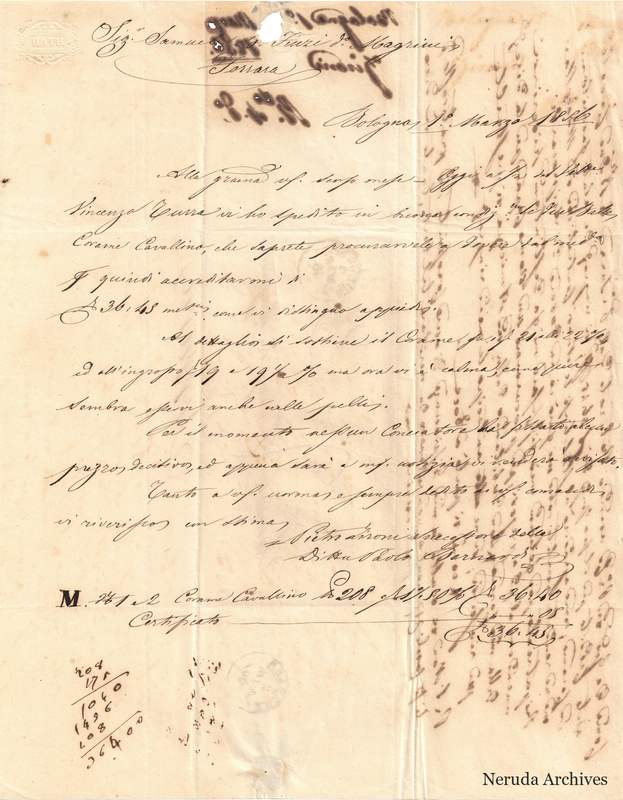 NRA-L-000706 image 2 showing the incoming business letter and contemporary calculations.