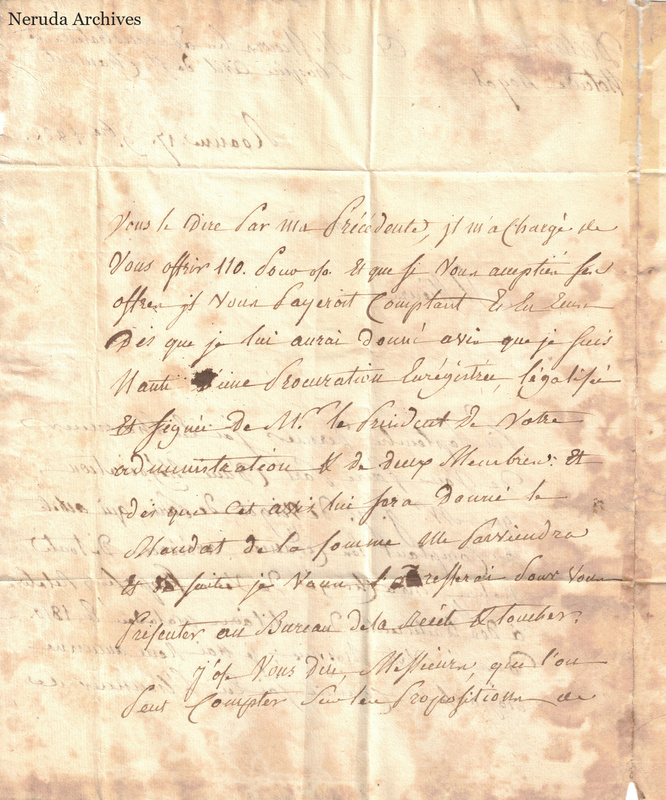 NRA-L-000070 image 3 showing the second page of the French letter.