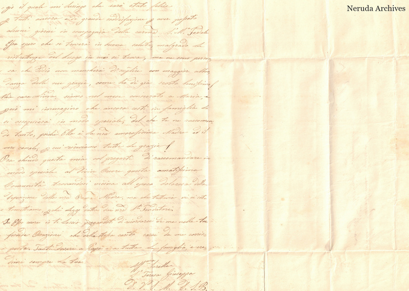 NRA-L-000645 image 2 showing Italian handwriting on a folded manuscript sheet and its surviving physical condition.