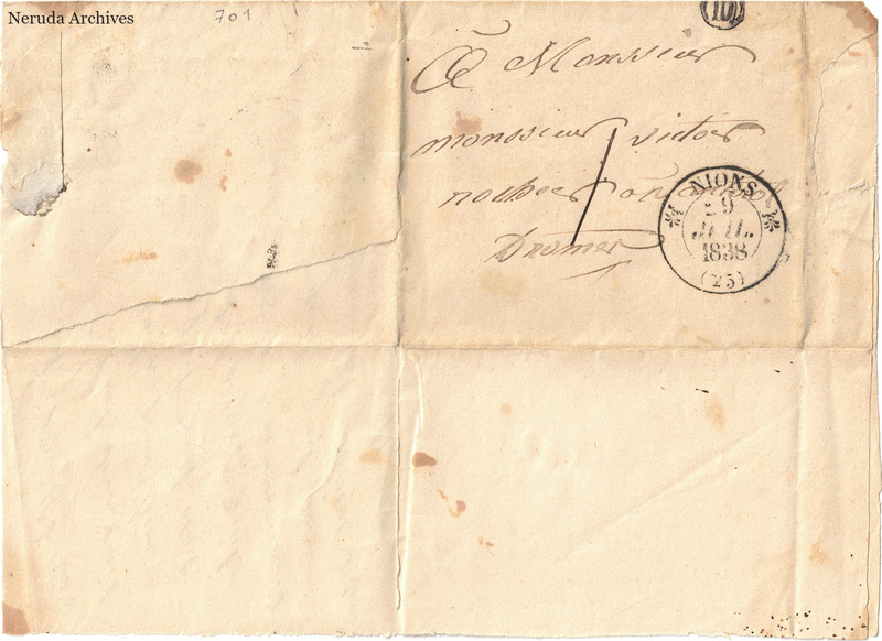 NRA-L-000672 image 1 showing a folded address side with a circular 1838 postal mark.