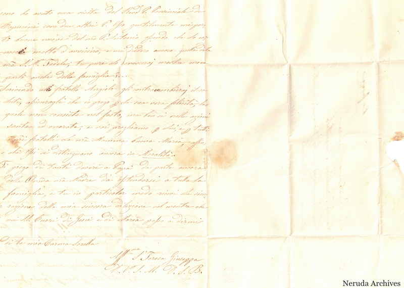 NRA-L-000648 image 2 showing Italian handwriting on a folded manuscript sheet and its surviving physical condition.
