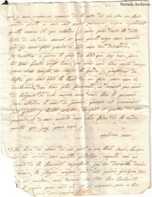 NRA-L-000670 image 3 showing the continuation and closing of the letter and an additional family note, with substantial paper loss along the lower edge.