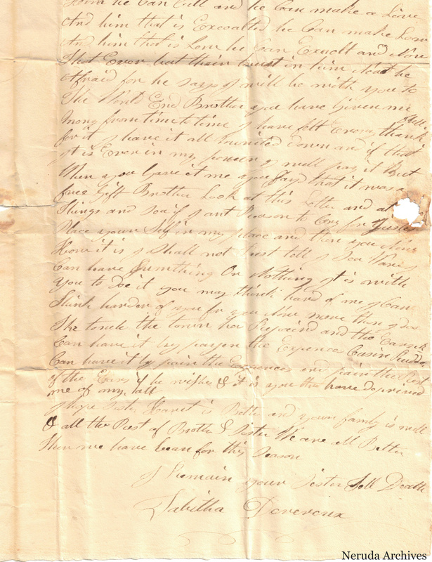 NRA-L-000029 image 7 showing the lower section of page 3 and the signature of Tabitha Devereux.