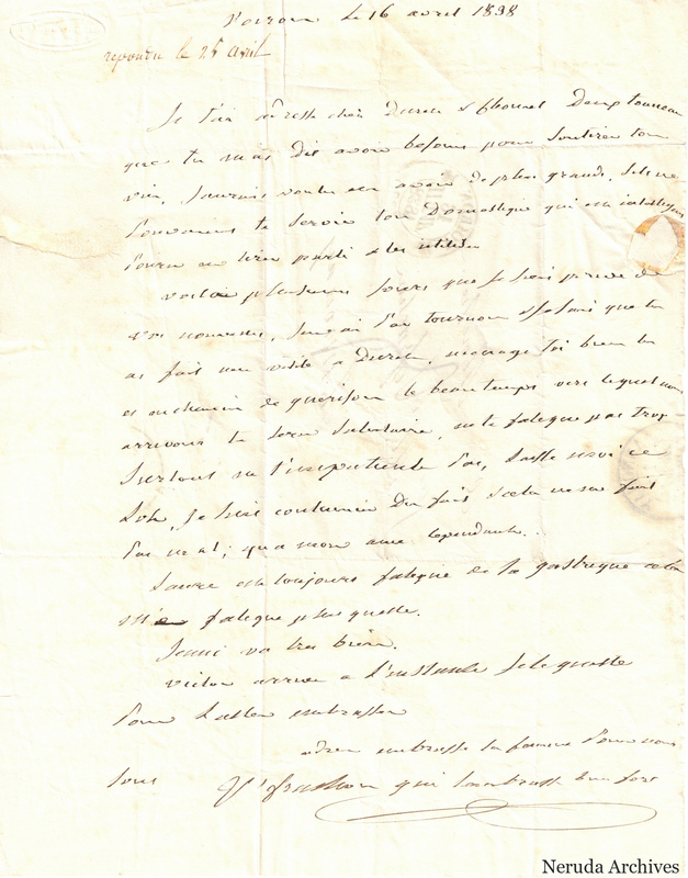 NRA-L-000492 image 2 showing a handwritten French letter continuation with closing, signature, folds and paper edges.