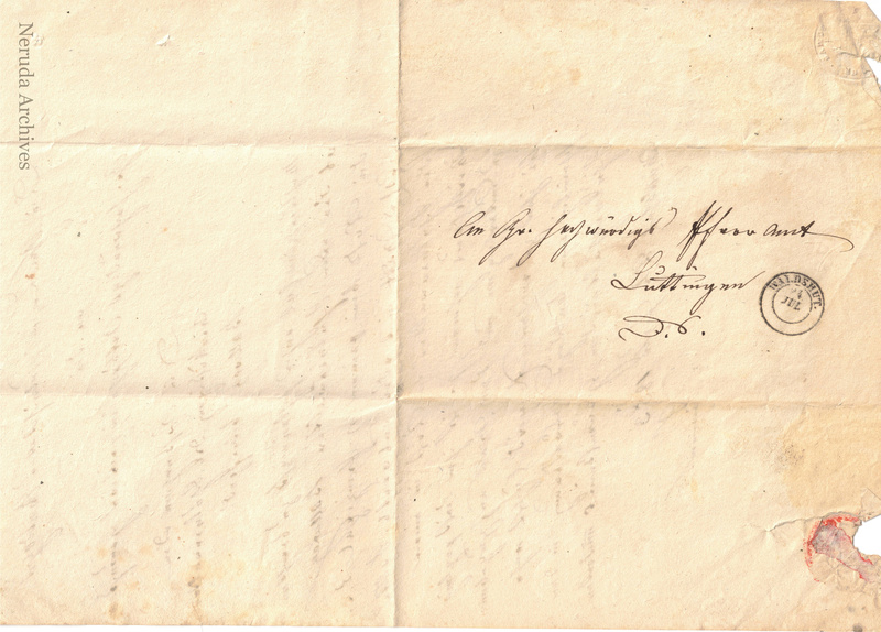 NRA-L-000035 image 1 showing address to the Grand Ducal Parish Office in Luttigen, with Waldshut postal evidence.