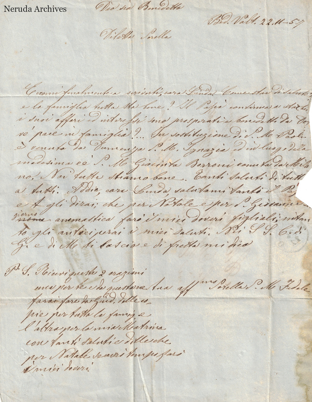 NRA-L-000646 image 2 showing Italian handwriting on a folded manuscript sheet and its surviving physical condition.