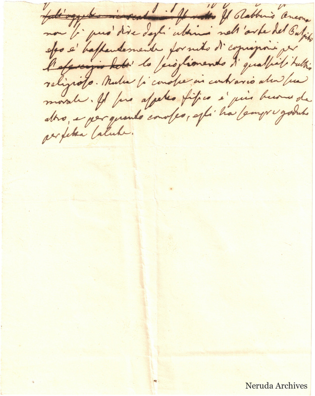 NRA-L-000702 image 3 showing the inserted continuation of the recipient's reply draft about Giuseppe Ancona in the Senigallia letter of 9 April1852.